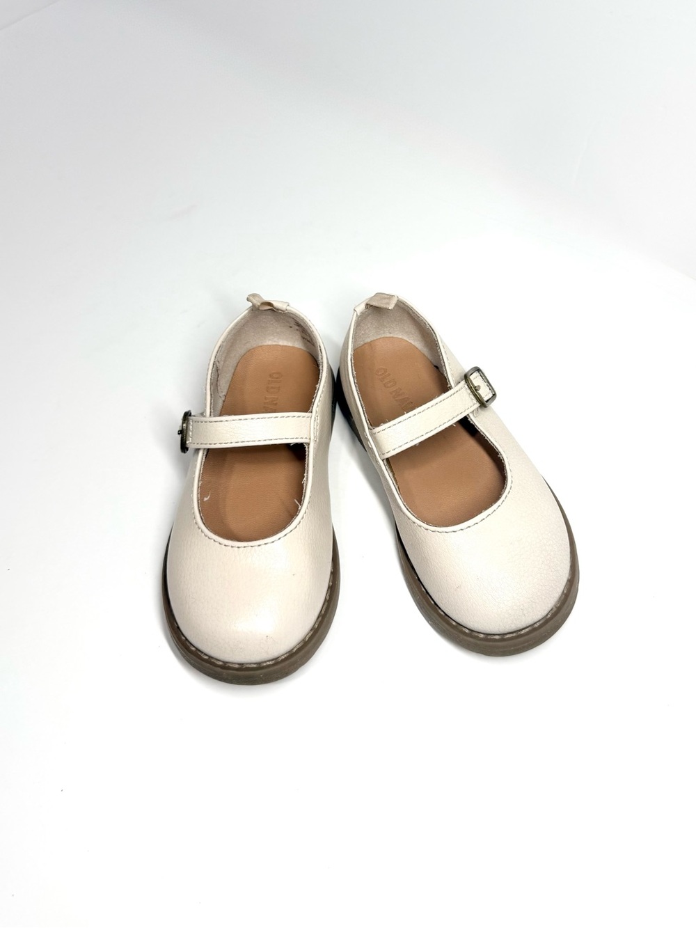 Old Navy Cream Mary Jane Strap Dress Shoes